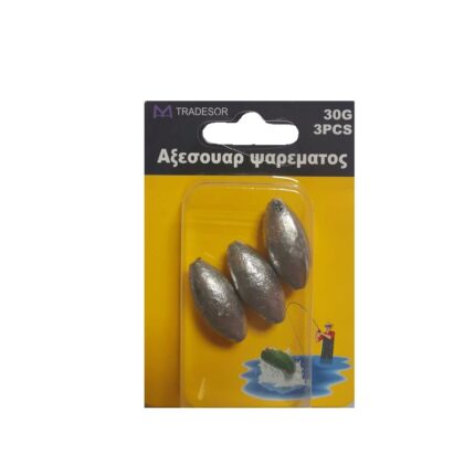 Βαρίδια αλιείας - 30gr - 3pcs - 30157