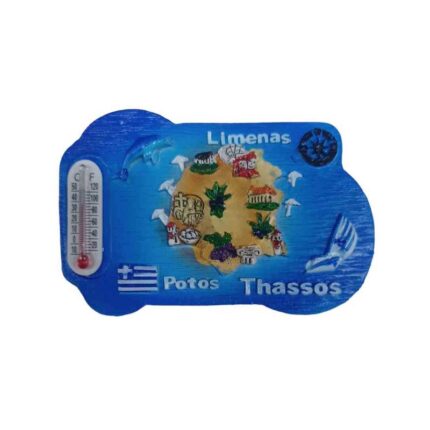 Tουριστικό μαγνητάκι Souvenir – Σετ 12pcs - Resin Magnet - Thassos - 678407