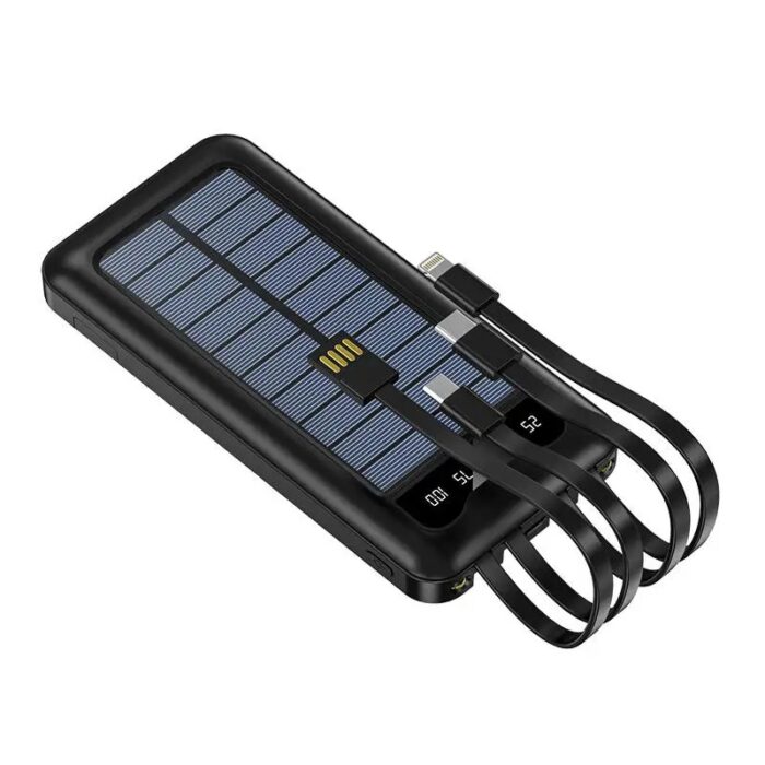 Powerbank με ηλιακό πάνελ - 4in1 - 10.000mah - KJ495 - 810378 - Black