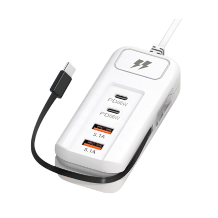 Αντάπτορας φόρτισης Fast Charge με 2 θύρες USB-A & Type-C & καλώδιο Type-C - JG-01 - 811726