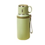 Φορητό παγούρι-θερμός με κούπα - 650ml - 219507 - Green