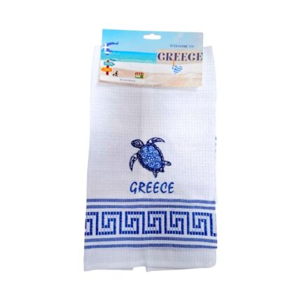 Πετσέτα ποτηρόπανο Souvenir με κέντημα - Σετ 12pcs - Greece - 416044