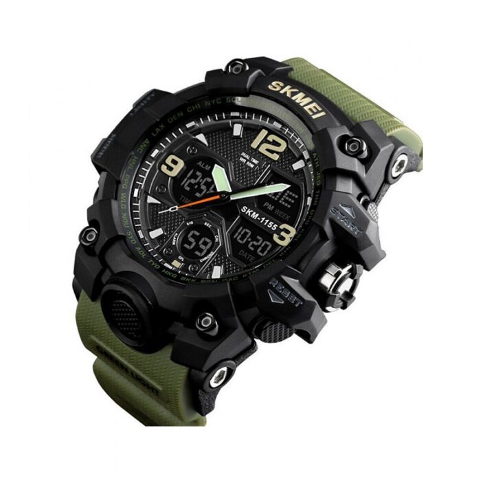 Ψηφιακό/αναλογικό ρολόι χειρός – Skmei - 1155 - Green