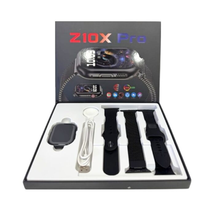 Σετ Smartwatch με 3 λουράκια - Z10X Pro - 065165 - Black
