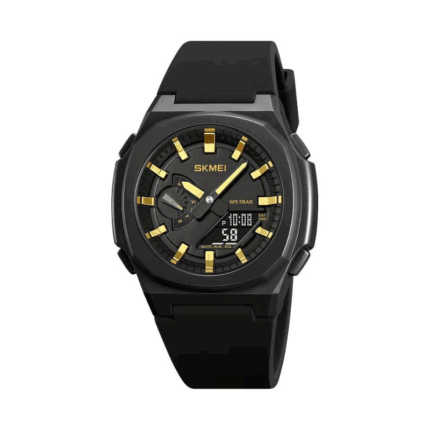 Ψηφιακό/αναλογικό ρολόι χειρός – Skmei - 2091 - Gold/Black screen