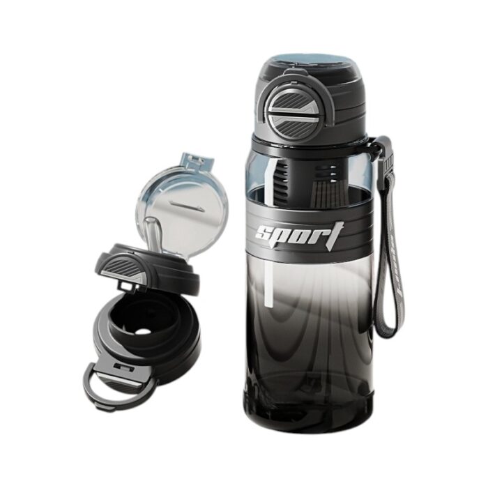 Φορητό παγούρι πλαστικό - 800ml - 616298 - Black