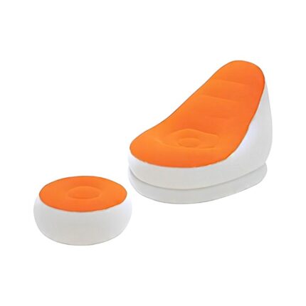 Φουσκωτή πολυθρόνα με υποπόδιο - 812358 - Orange