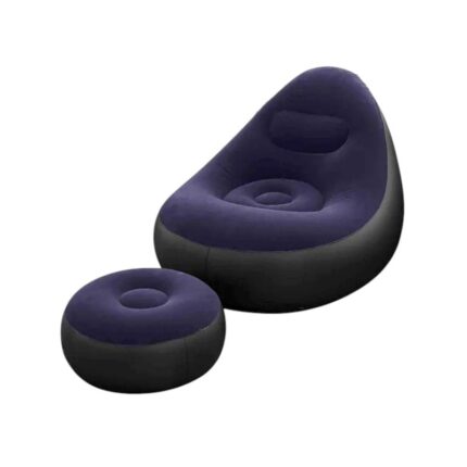 Φουσκωτή πολυθρόνα με υποπόδιο - 812365 - Dark Blue