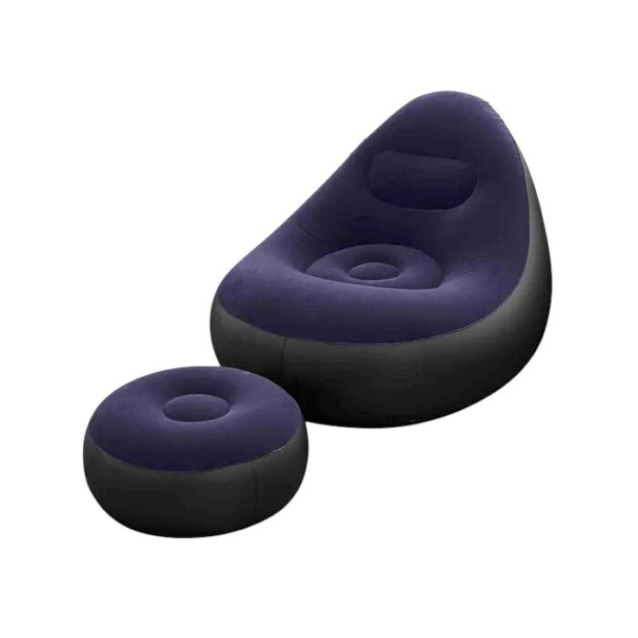 Φουσκωτή πολυθρόνα με υποπόδιο - 812365 - Dark Blue