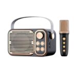 Ασύρματο ηχείο Bluetooth με μικρόφωνο Karaoke - YS-104 - 887295 - Dark Grey