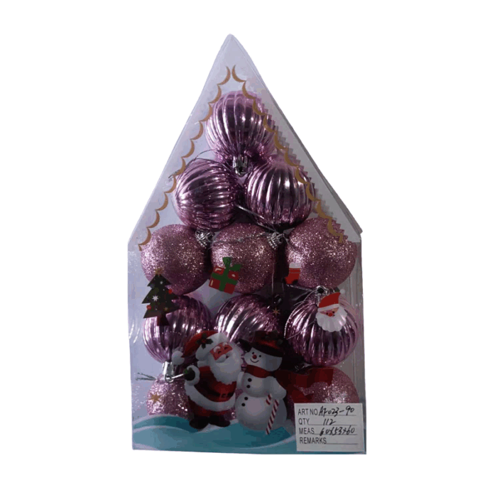Σετ Χριστουγεννιάτικες μπάλες - 5cm - 12pcs - 023902
